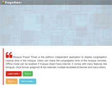 Tablet Screenshot of mosqueprayertimes.com